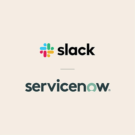 Slack and ServiceNow logos