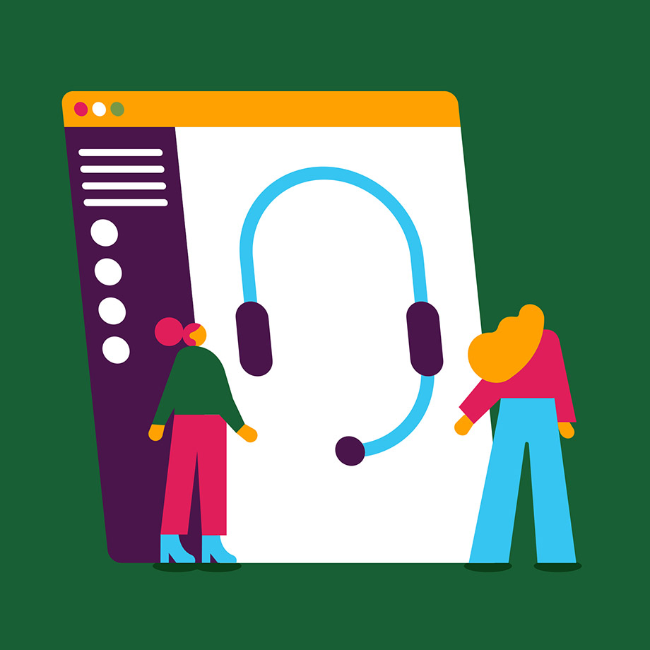 Customer service agents strategize around an image of a headset in Slack.