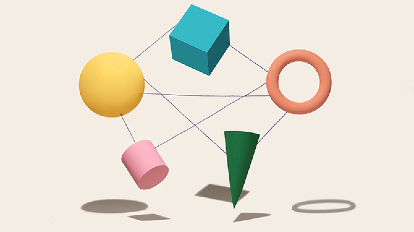Colored shapes connected with lines representing Slack Connect