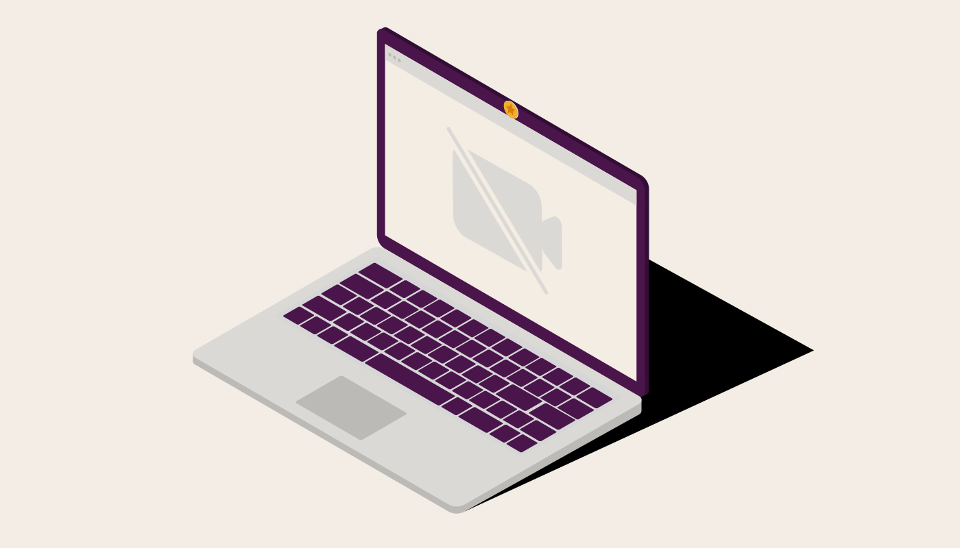 Image of laptop with no video available