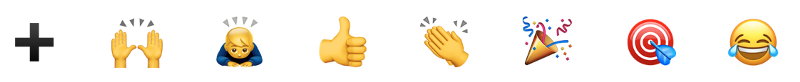 A selection of common Slack emoji