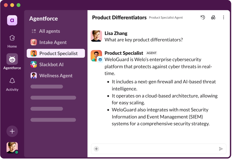 Verbesserte Formatierung für Agentforce-Antworten in Slack.