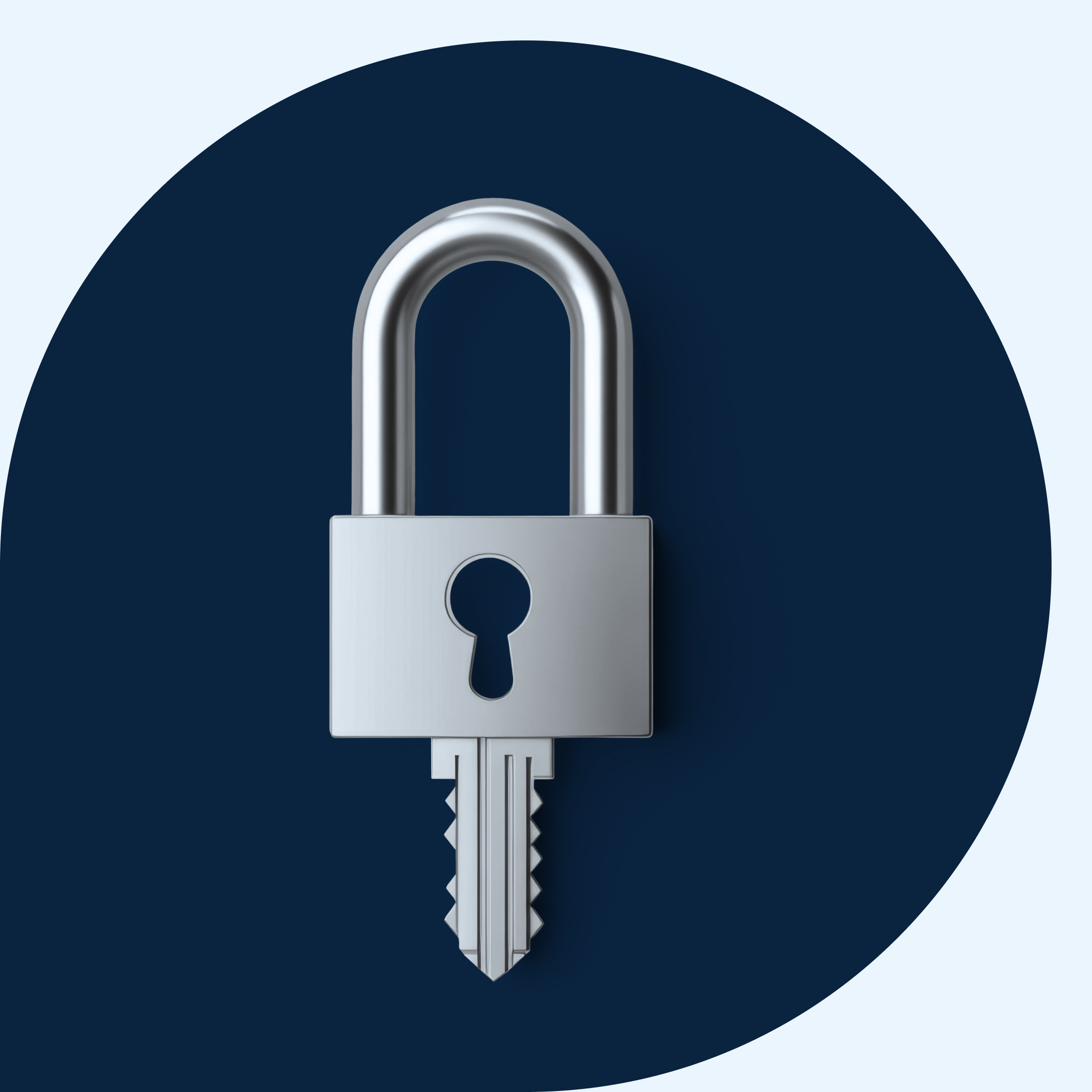 Illustration of a lock and key, representing security at Slack.