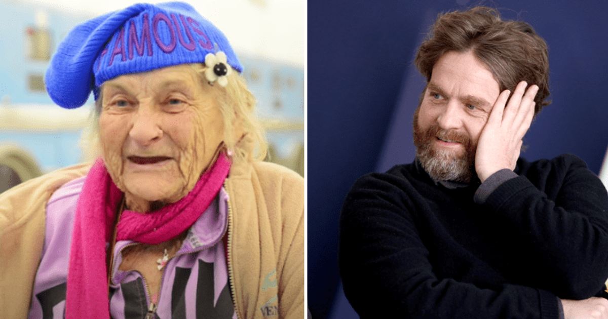 Zach Galifianakis pays the rent of a homeless woman, and takes her to