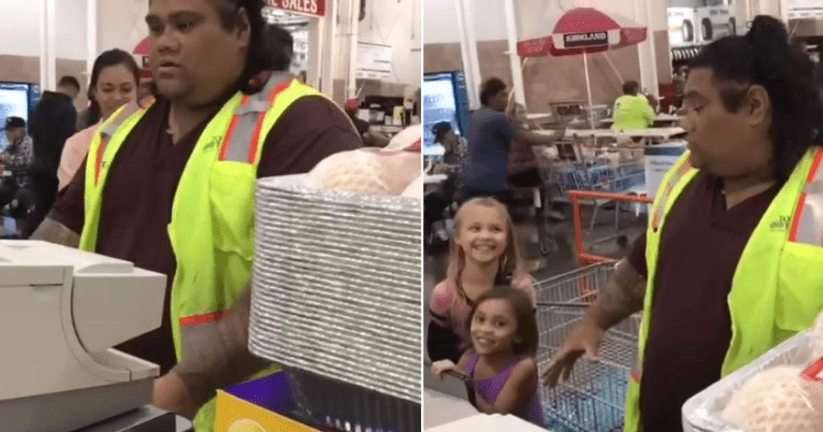 Young sisters adorably mistake cashier for Maui from 'Moana' and he graciously played along