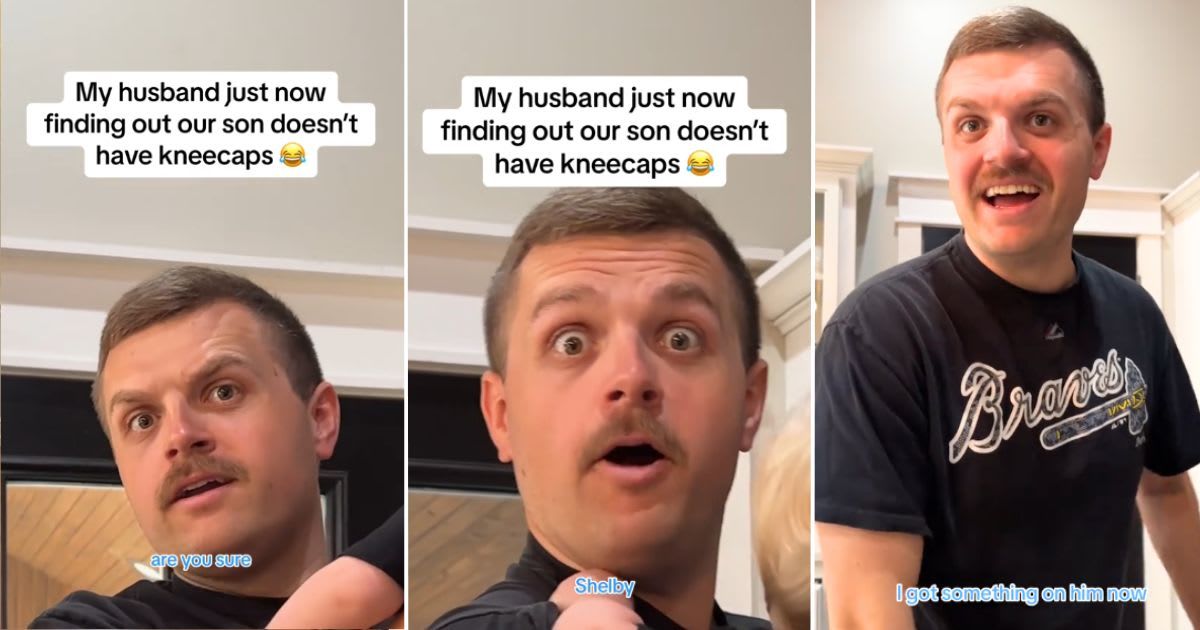 Dad has a hilarious reaction to learning babies don't have kneecaps and people can't stop laughing