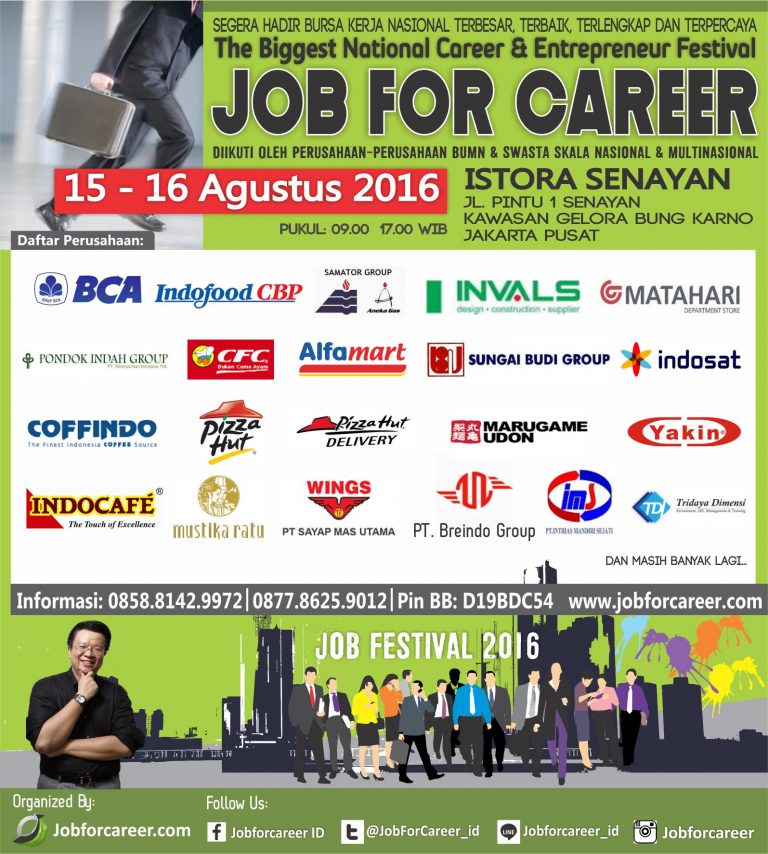 Info Karir National Job Festival Job For Career Agustus 2016 Atmago