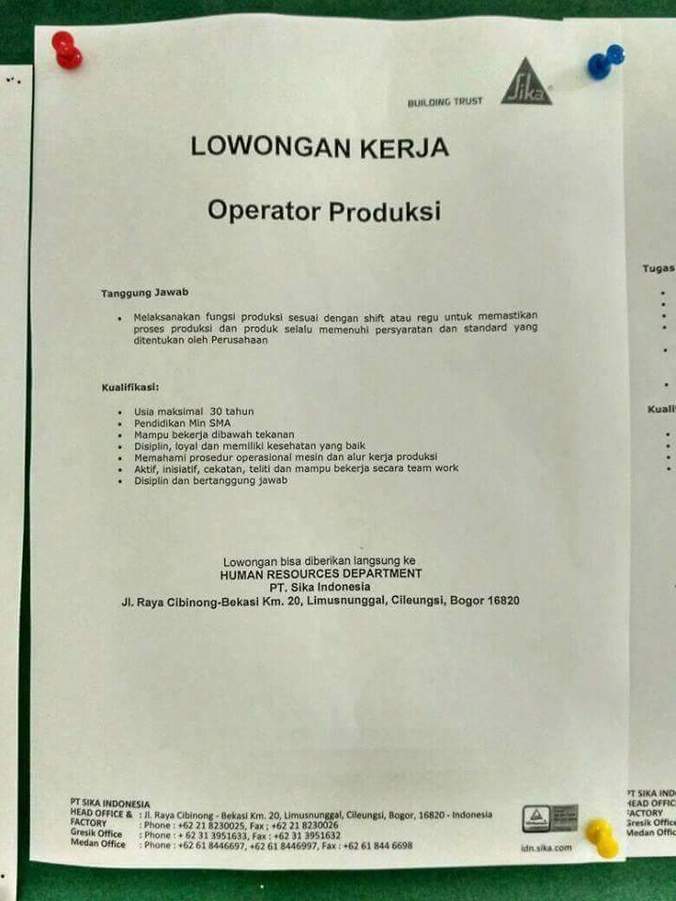 Lowongan Pekerjaan Di Cileungsi Bogor