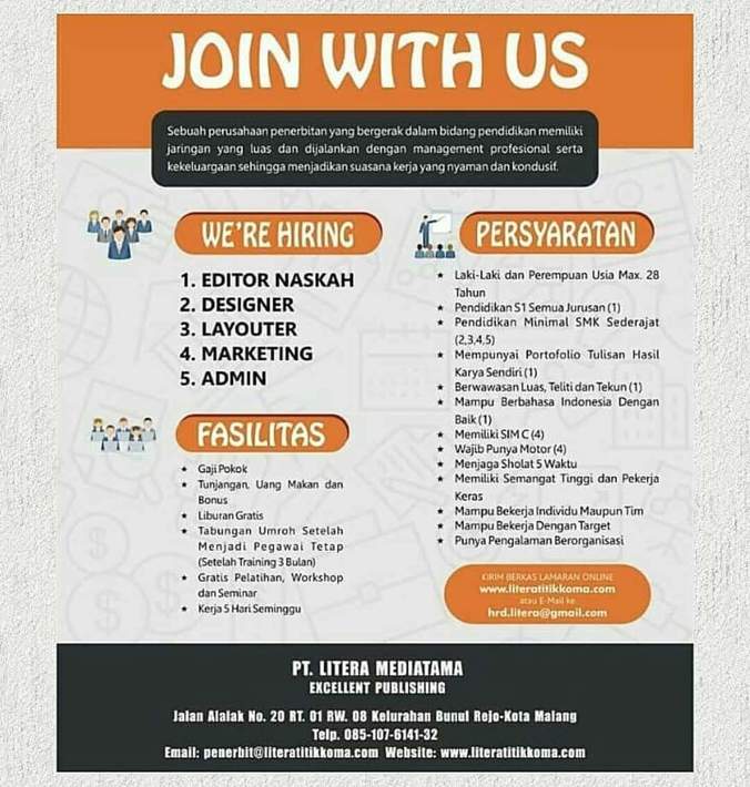 Lowongan Editor Buku Malang Lowongan Editor Buku Malang