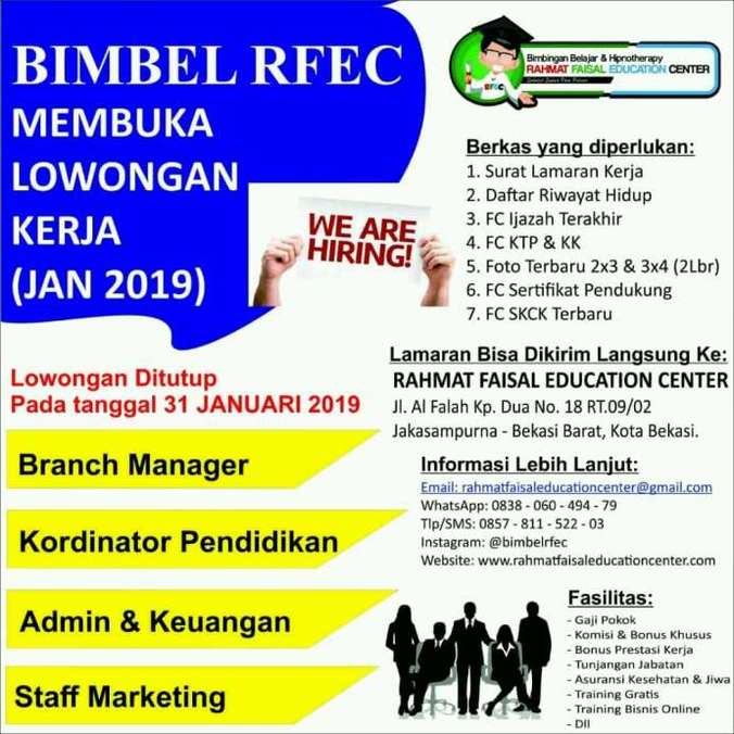 Info Lowongan Kerja Bekasi Terbaru 2019