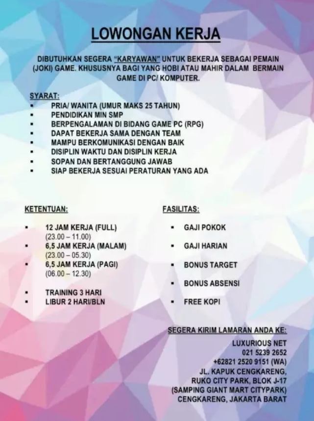 Cari Lowongan Kerja Malam