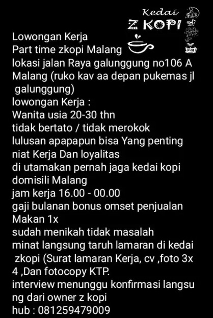 Info Lowongan Kerja Freelance Malang