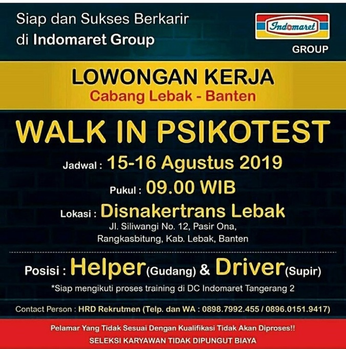 Loker Di Rangkasbitung Lebak Banten