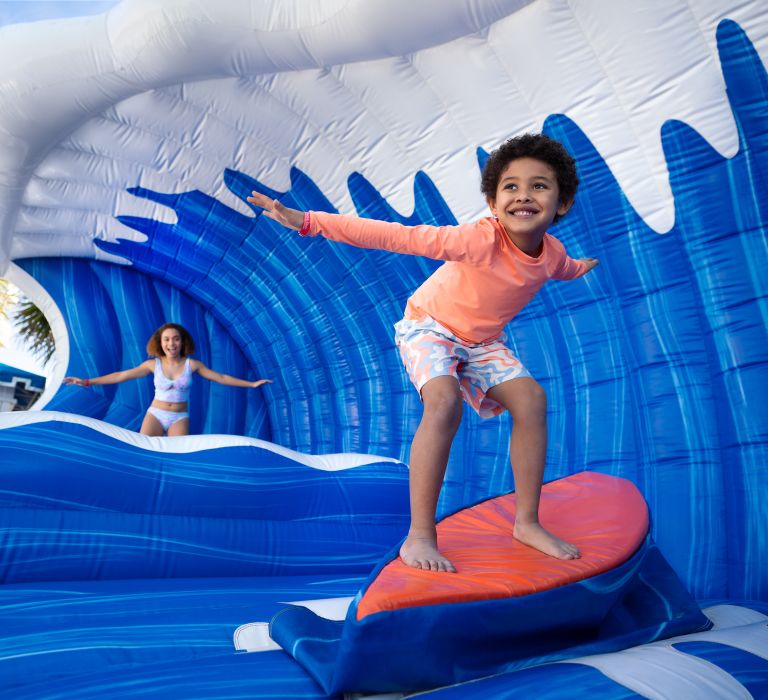 A Boy On A Surfboard