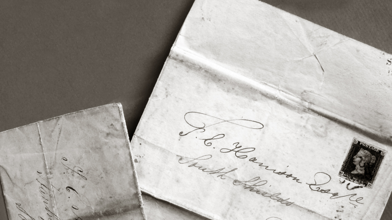 Old wax-sealed letter