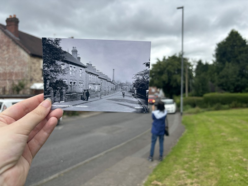 Matching Blake's photograph of Upper Normacot Road with the current street