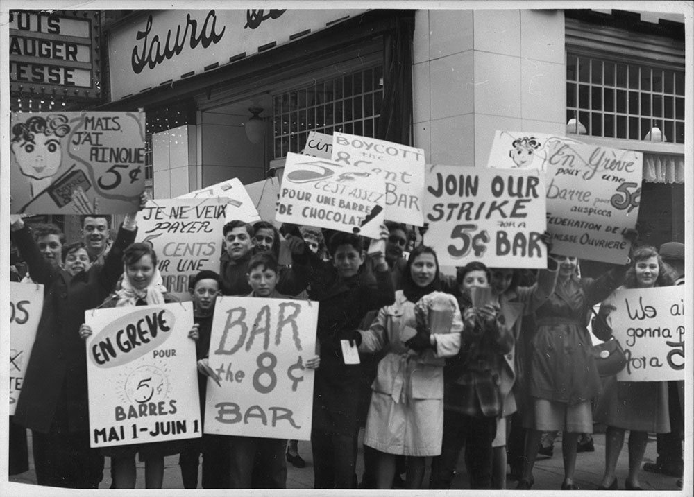 Boycott des barres de chocolat à Montréal