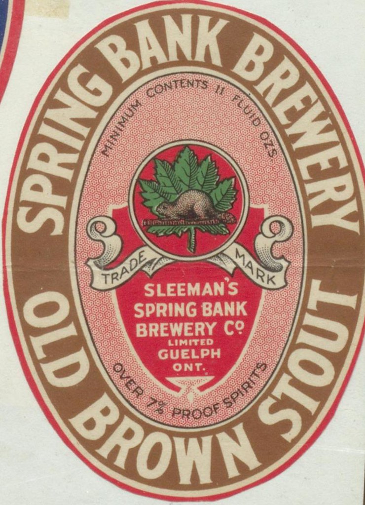Étiquette de la Spring Bank Brewery, vers 1900-1929.