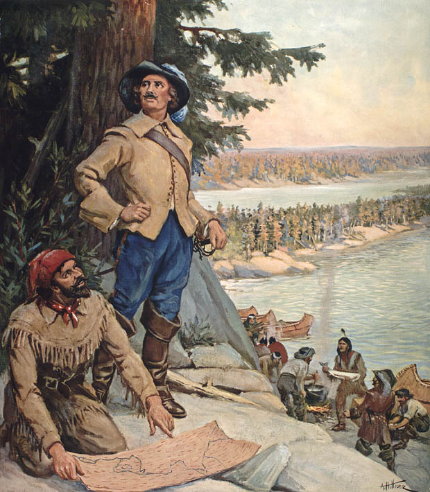 La Vérendrye at Lake of the Woods. Arthur H. Hider (1870-1952).