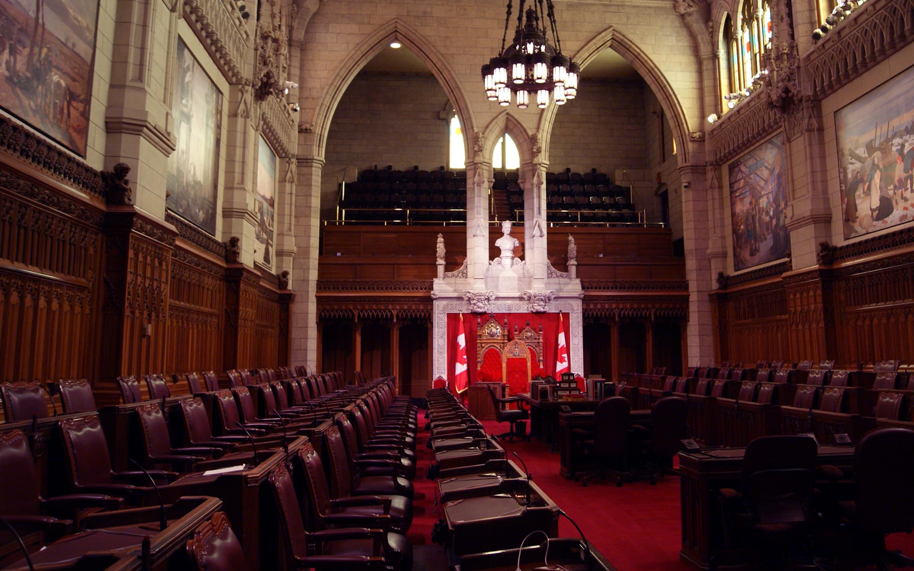 Le chambre du Sénat, à Ottawa,  en Ontario