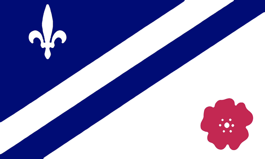 Le drapeau franco-albertain