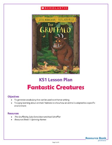 The Gruffalo Fantastic Creatures Ks1 Activity Pack Primary Ks1 Teaching Resource Scholastic