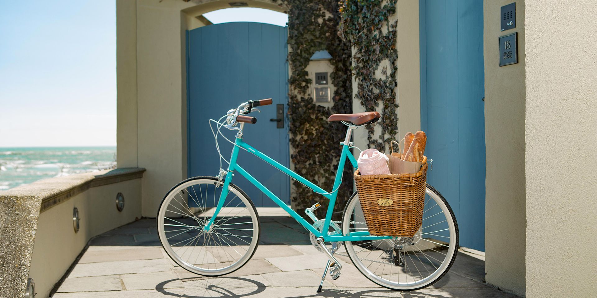 A Bicycle Leaning Against A Blue Sky