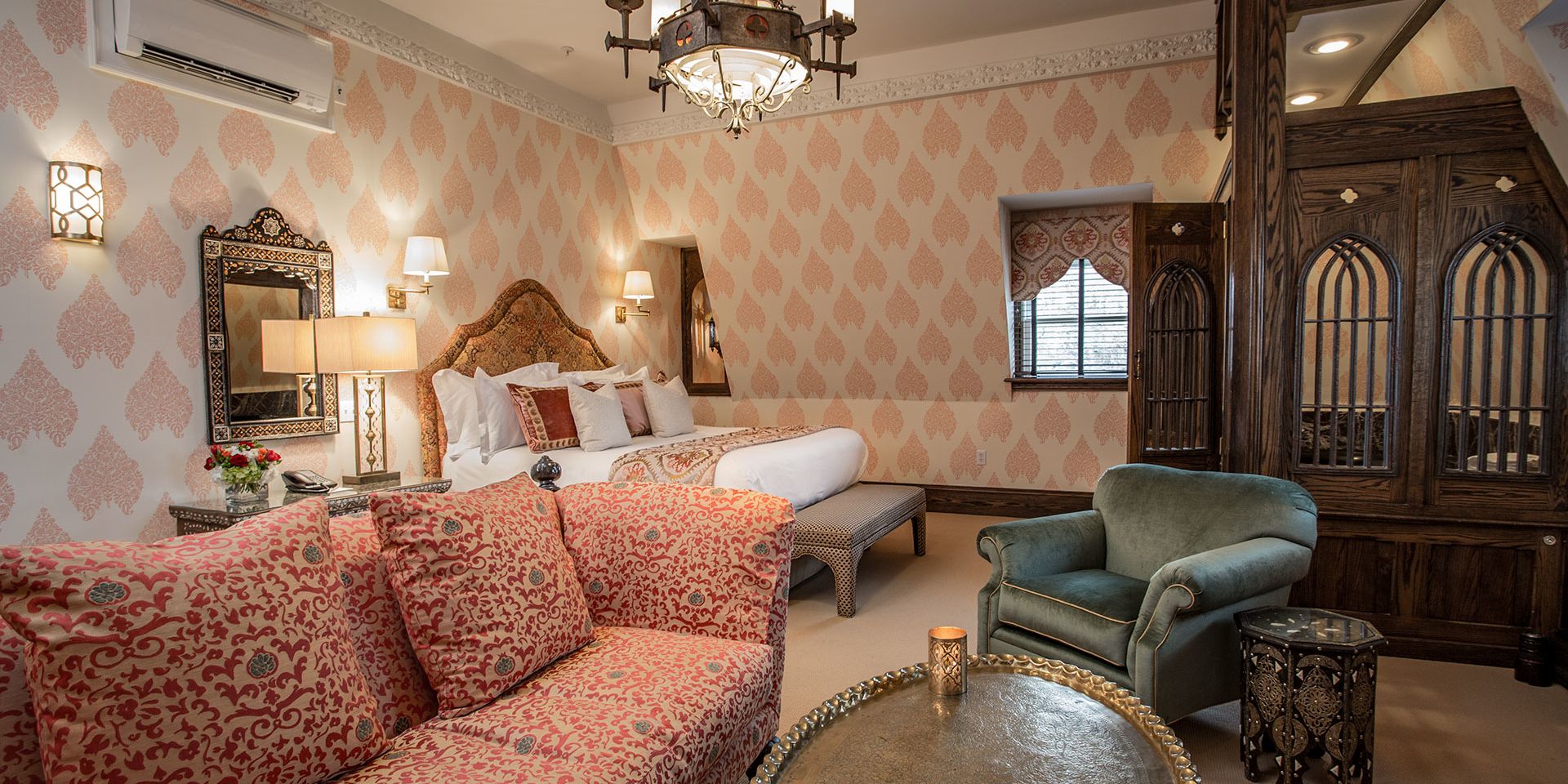 Wide Shot of Moroccan Guest Room After Renovation