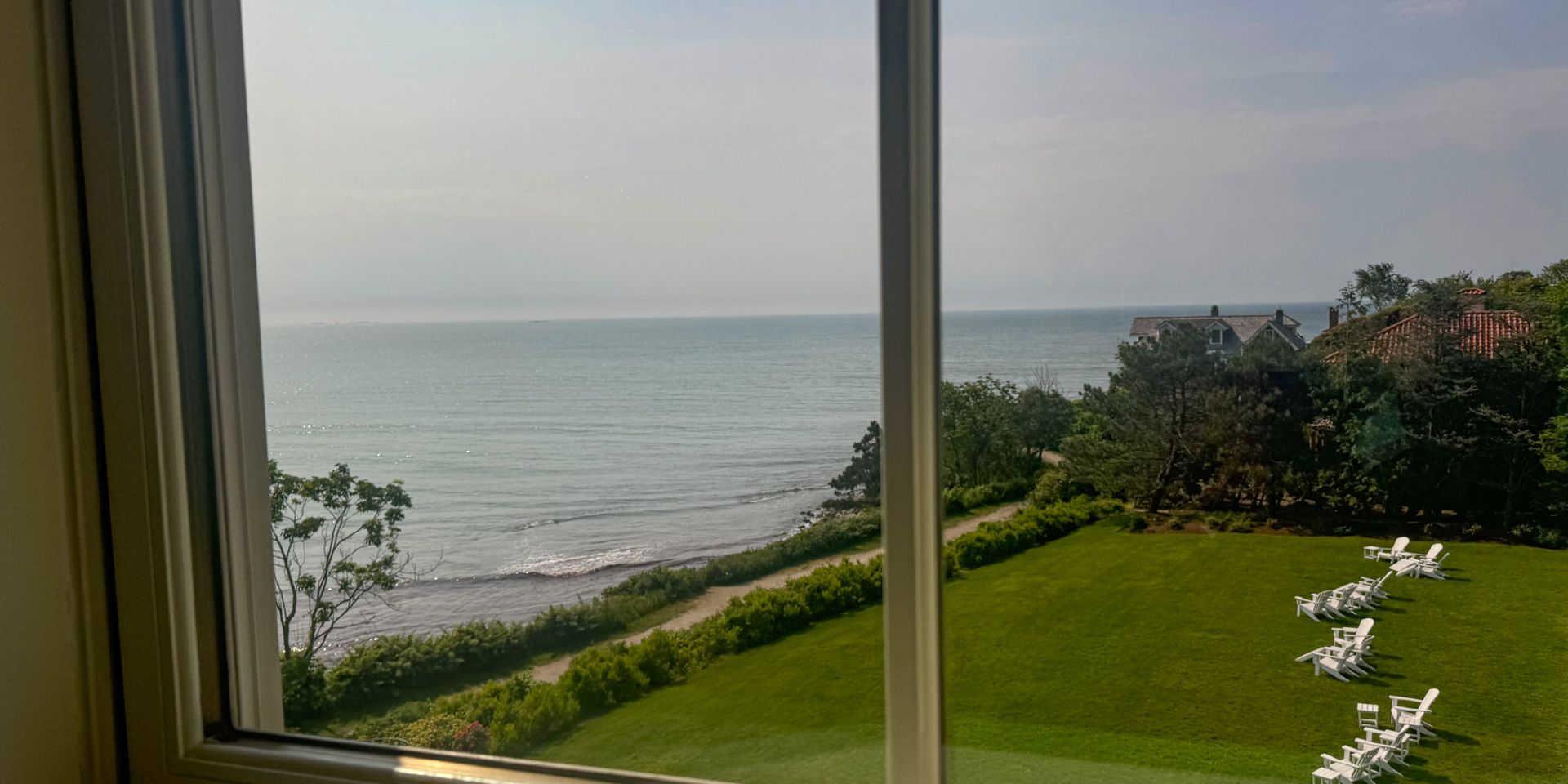 A View Of The Ocean From A Window