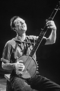 Pete Seeger playing the banjo in about 1966. Photo by Sam Falk/New York Times Co./Getty Images