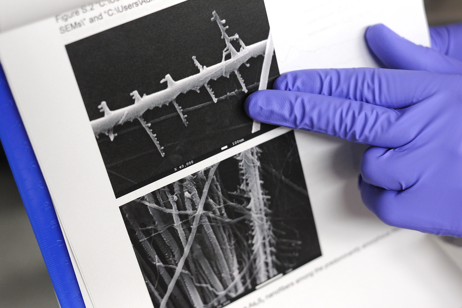 Scientists at USC are doing basic research to determine how certain bacteria are able to transfer electrons great distances from themselves to other cells or inorganic minerals. Photograph by Kent Treptow for PBSNewsHour