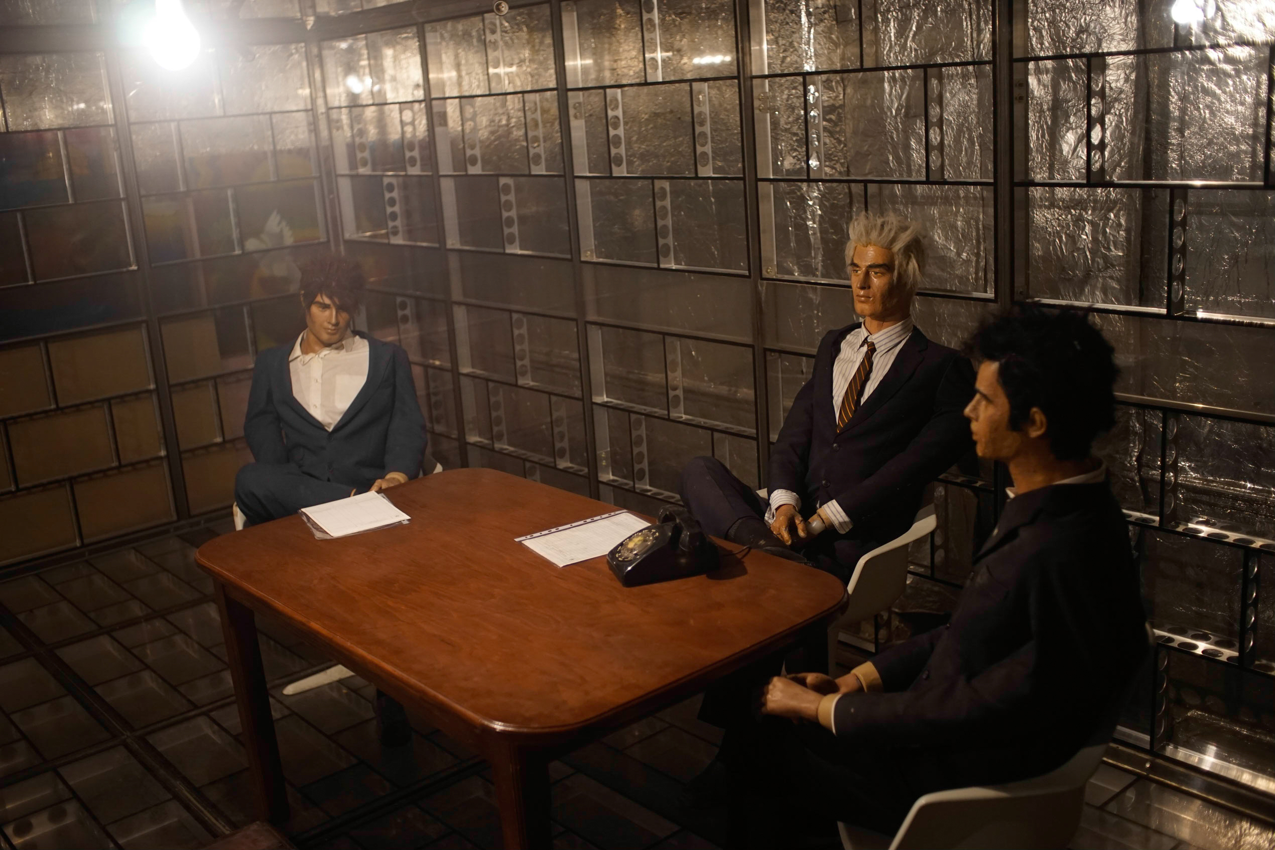 With floors, walls, and ceilings of plexiglass and steel, this room was allegedly built by the CIA so US officials could talk without fear of being overheard by outside surveillance equipment.