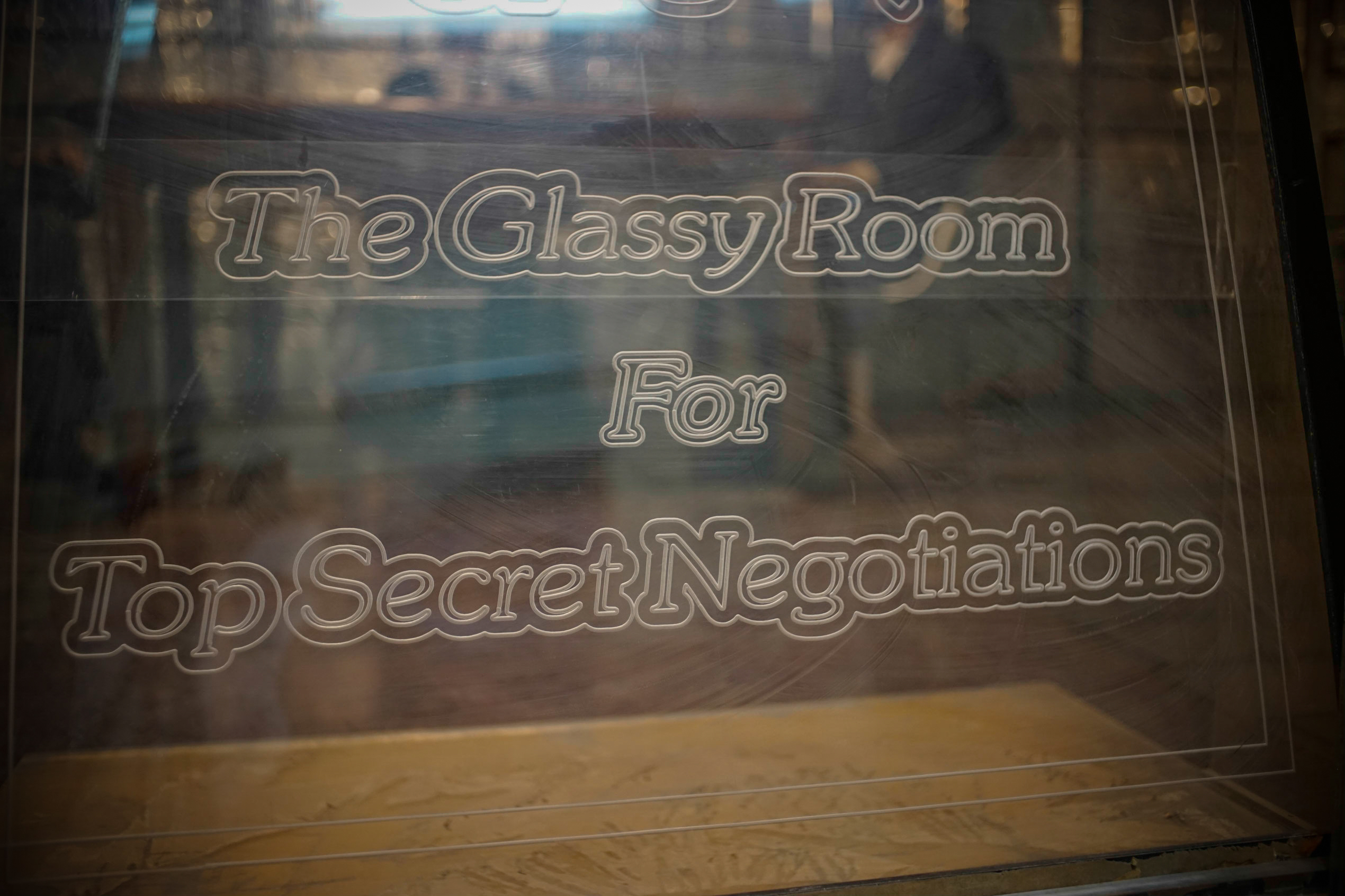 The sign outside one of the stranger exhibits in the museum. 