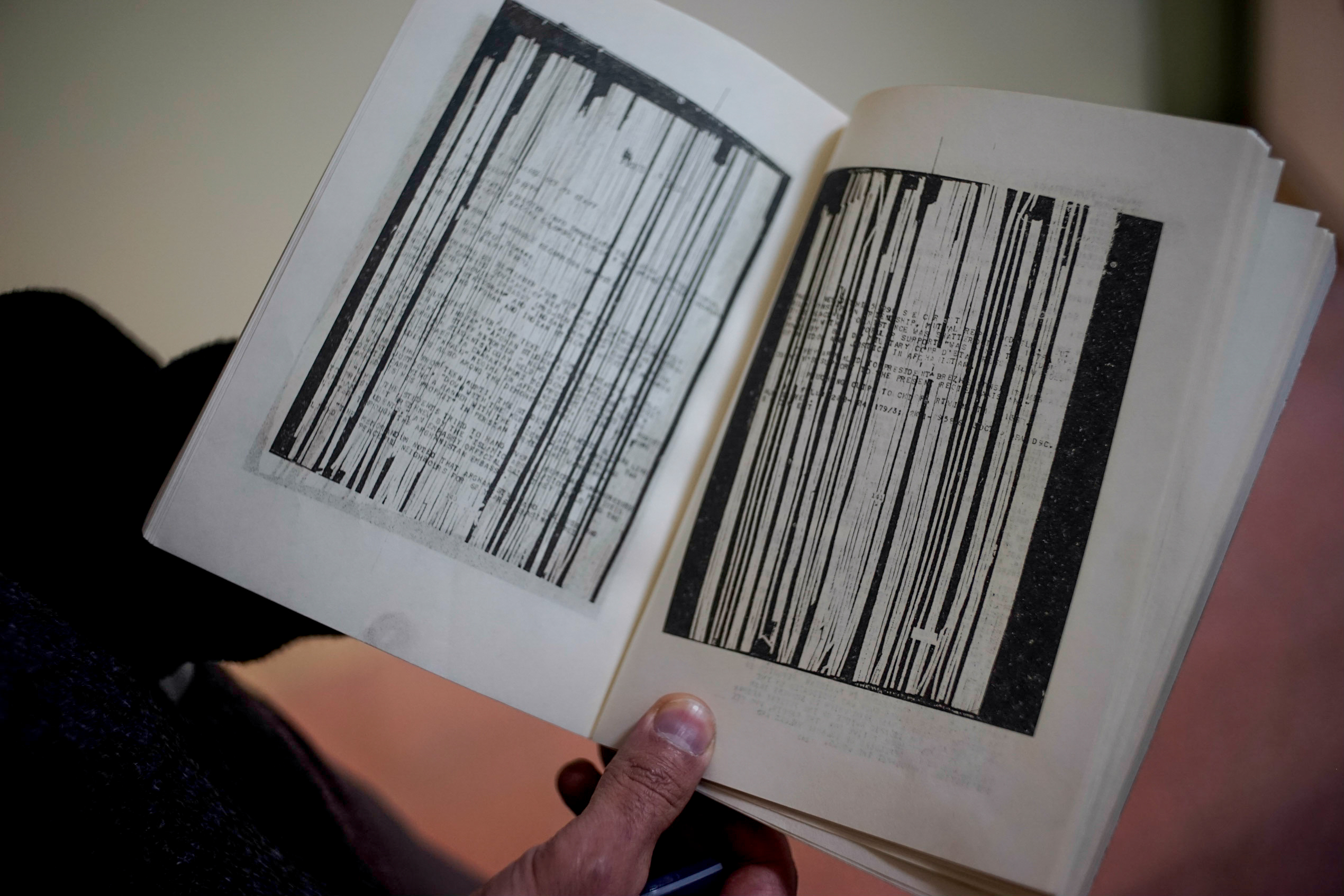 Our tour guide showed us one of the books containing the allegedly classified US documents supposedly found in the embassy. Many were supposedly found shredded and were meticulously re-assembled by the Iranians after the embassy was seized -- a process also depicted in Ben Affleck’s 2012 film “Argo.”