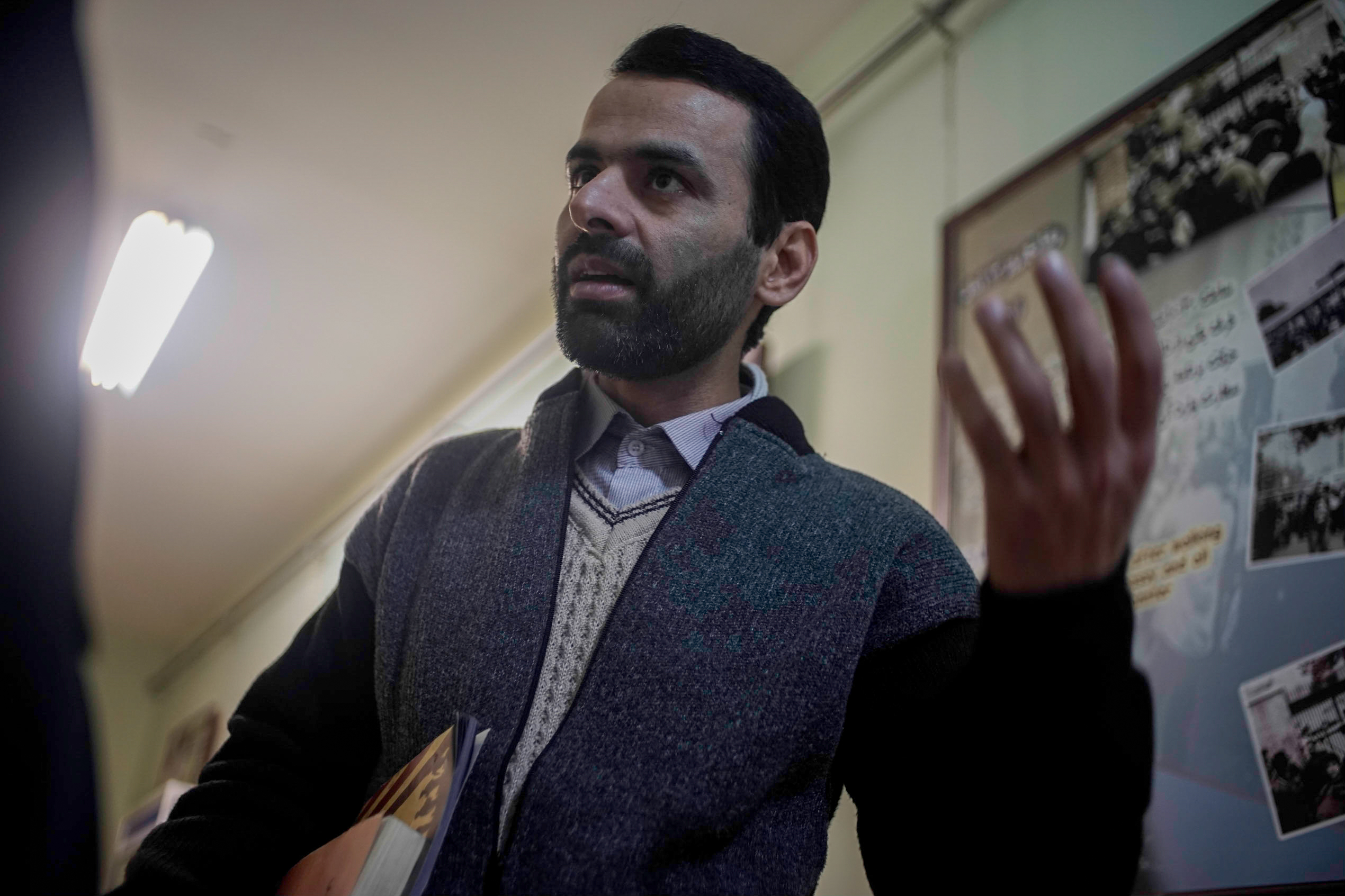 Our tour guide inside the “Den of Spies” museum. 