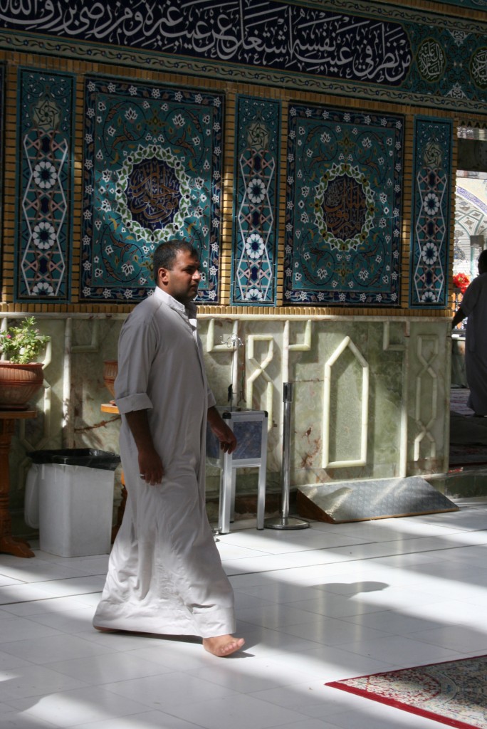 Elaborate Design Mosaics in green, blue and gold cover the interior and exterior of the shrine. Photo by Larisa Epatko