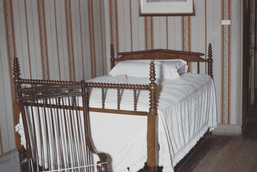 The room in which President Abraham Lincoln died, in the Petersen House in Washington, D.C., just across the street from Ford's Theatre, circa 1960. The bed is a replica; the actual deathbed was acquired by the Chicago History Museum in 1920. Photo by Archive Photos/Getty Images