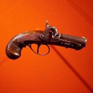 The Derringer pistol used by John Wilkes Booth to shoot Abraham Lincoln. Photo by Mandel Ngan/AFP/Getty Images