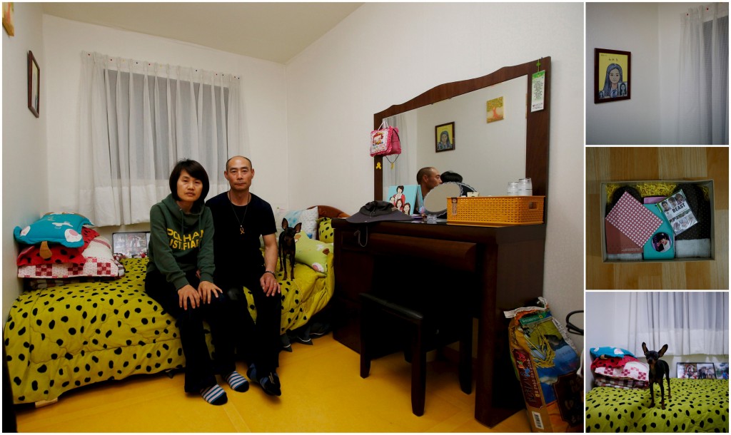 Huh Heung-hwan, right, and Park Eun-mi, left, the parents of Huh Da-yoon, a high school student who died in the Sewol ferry disaster, pose for a photograph in their daughter's room, as well as details of her belongings, in Ansan April 8, 2015. Park said: "I havent thought about anything but finding my daughter. I will never give up until I find her. For a year, every day was like that day, April 16, 2014. The times I laughed about trivial things have became precious moments. I thought living an ordinary life was the easiest thing, but I've realized it is the hardest thing." Photo by Kim Hong-Ji/Reuters