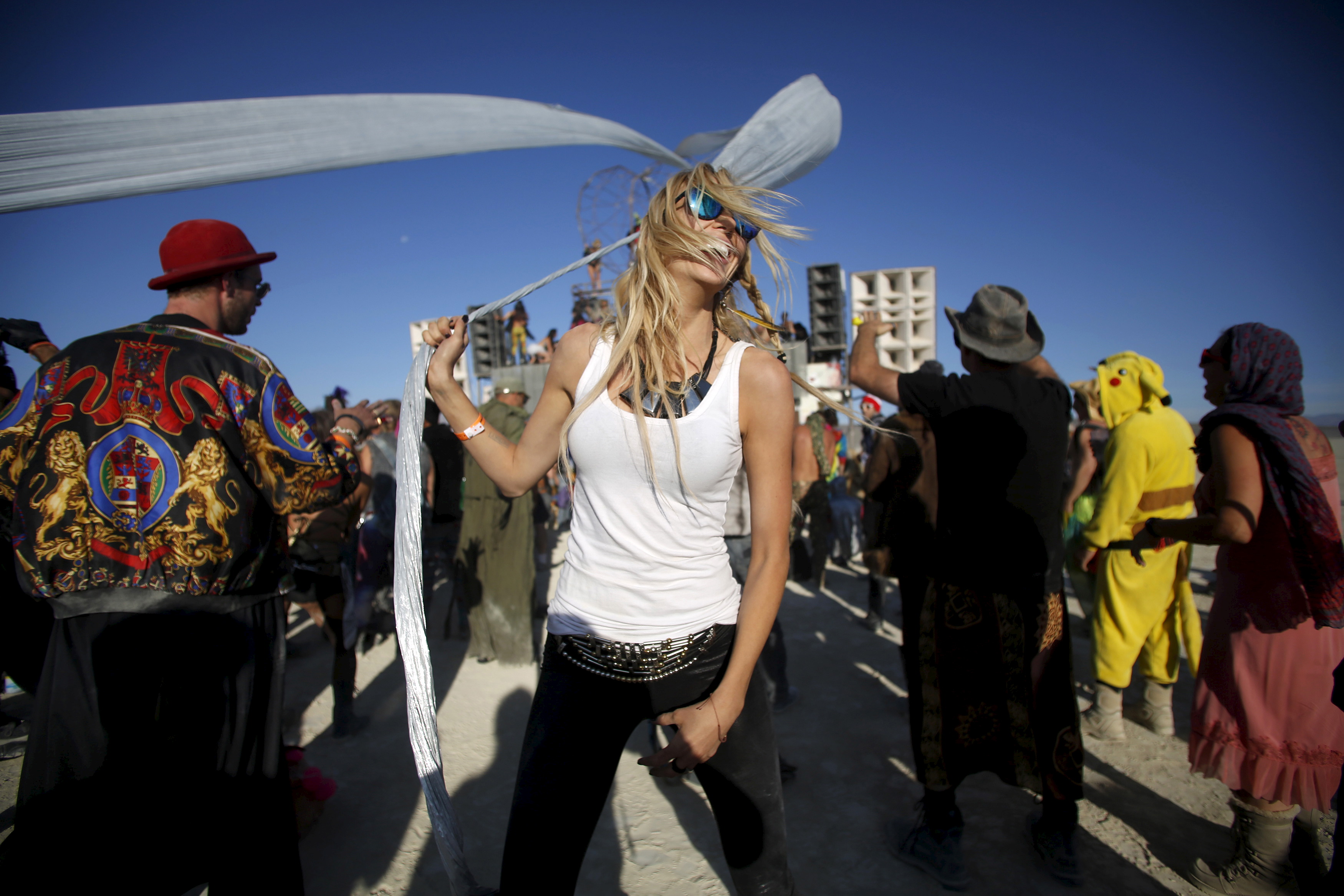 Burning Man started in San Francisco’s Baker Beach in 1986 and then transitioned to Black Rock Desert in 1990. It’s an art and music mishmash that encourages self-expression. Photo by Jim Urquhart/Reuters