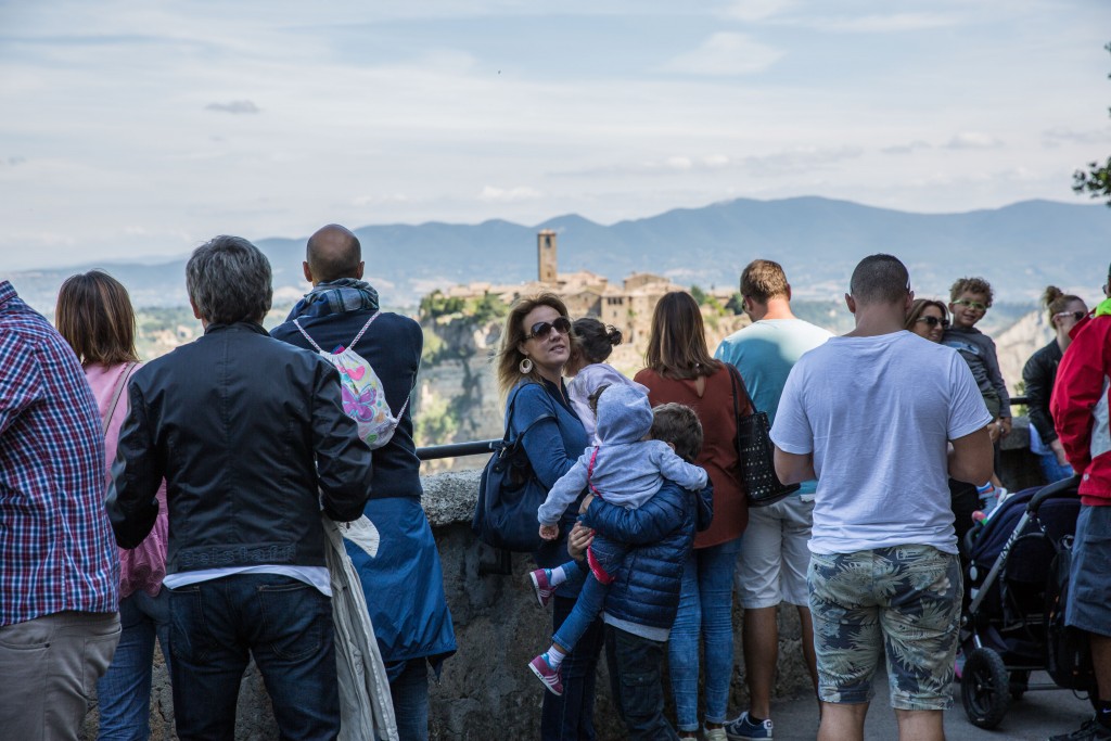 Tourism is booming in the town of Civita di Bagnoregio, rising from 40,000 a year to 500,000 a year since 2010. This year the town of Bagnoregio began charging visitors about $1.70 to enter. Photo by Frank Carlson