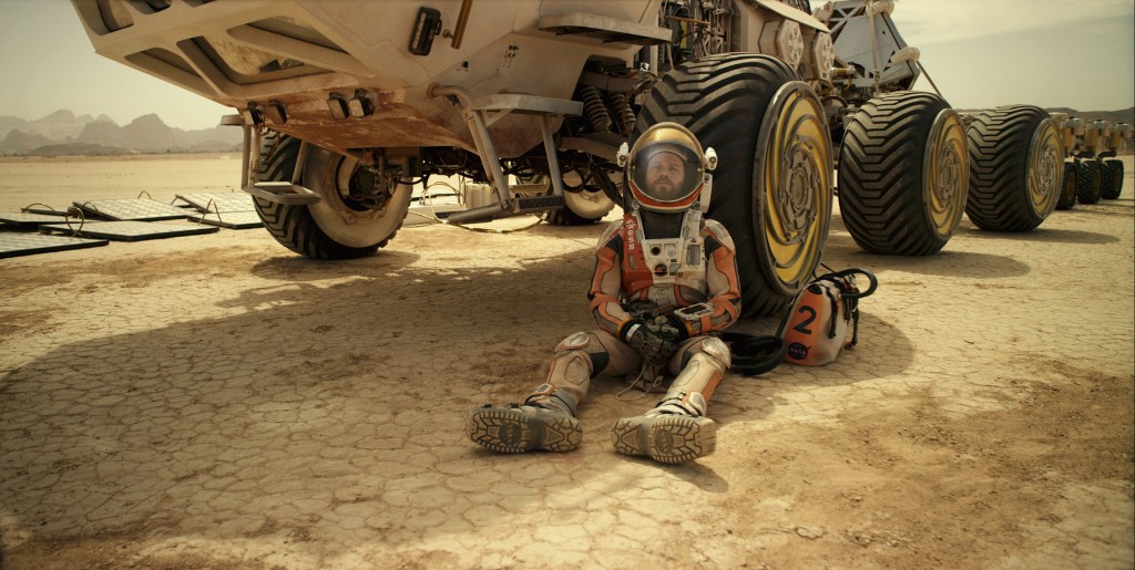 Matt Damon as astronaut Mark Watney who faces seemingly insurmountable odds as he tries to subsist on hostile Mars. Courtesy of Twentieth Century Fox