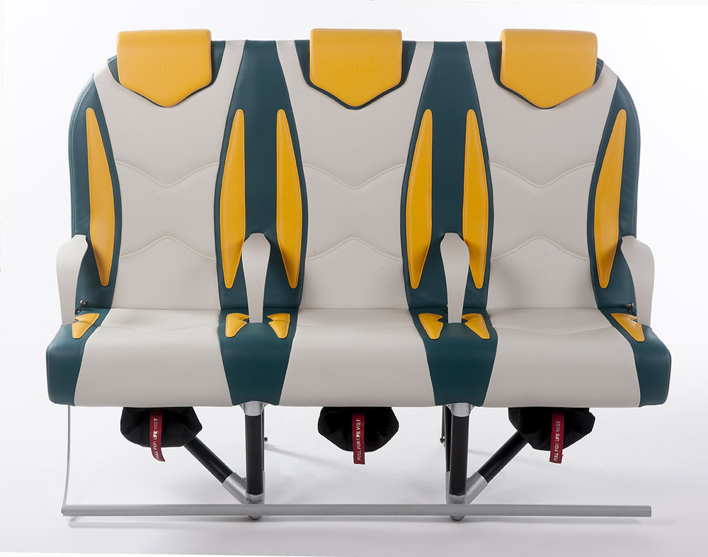 French manufacturer Expliseat designs airplane chairs that weigh as little as nine pounds. Photo by Expliseat