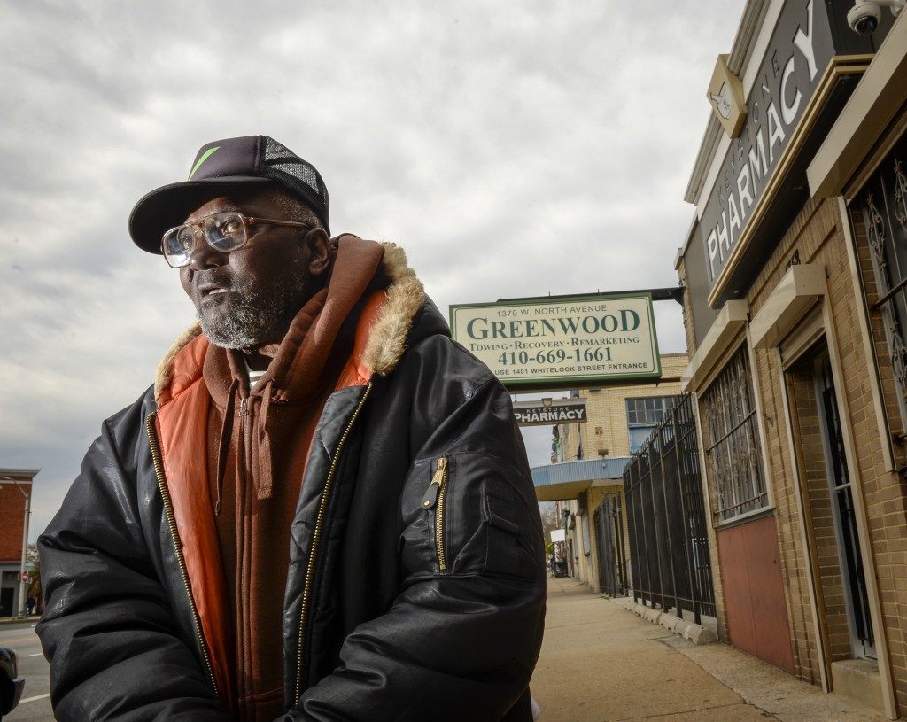 Ellis Basnight, 71, says he relies on the independent Keystone Pharmacy, which is a 15-minute walk from his house. Keystone’s been in the neighborhood for decades, and was one of the stores looted in last spring’s protests. Photo by Doug Kapustin for Kaiser Health News