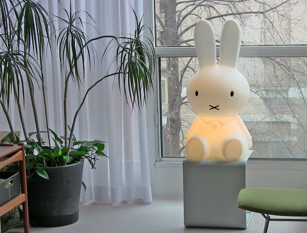 Miffy fashioned into a lamp. The book character is emblazoned on many items, from magnets to pencils to car air fresheners. Image: Flickr user Sharon VanderKaay.