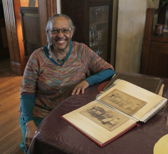 Judith Bryant is Harriet Tubman's great-great grandniece. She holds a trove of photos and documents related to her aunt, including family photos shown here. Michael D. Regan 