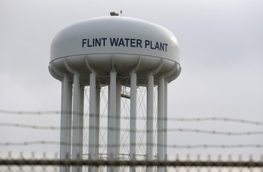 The Flint Water Plant tower is seen in Flint, Michigan, U.S. on February 7, 2016. Photo by Rebecca Cook/REUTERS