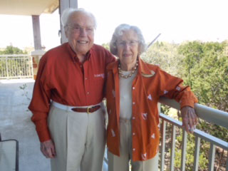 John Henderson and his wife of 77 years, Charlotte, live in Austin in the independent living section of Longhorn Village, a community of more than 360 seniors. They were the first people to move into the retirement community when it opened. (Sharon Jayson for KHN)