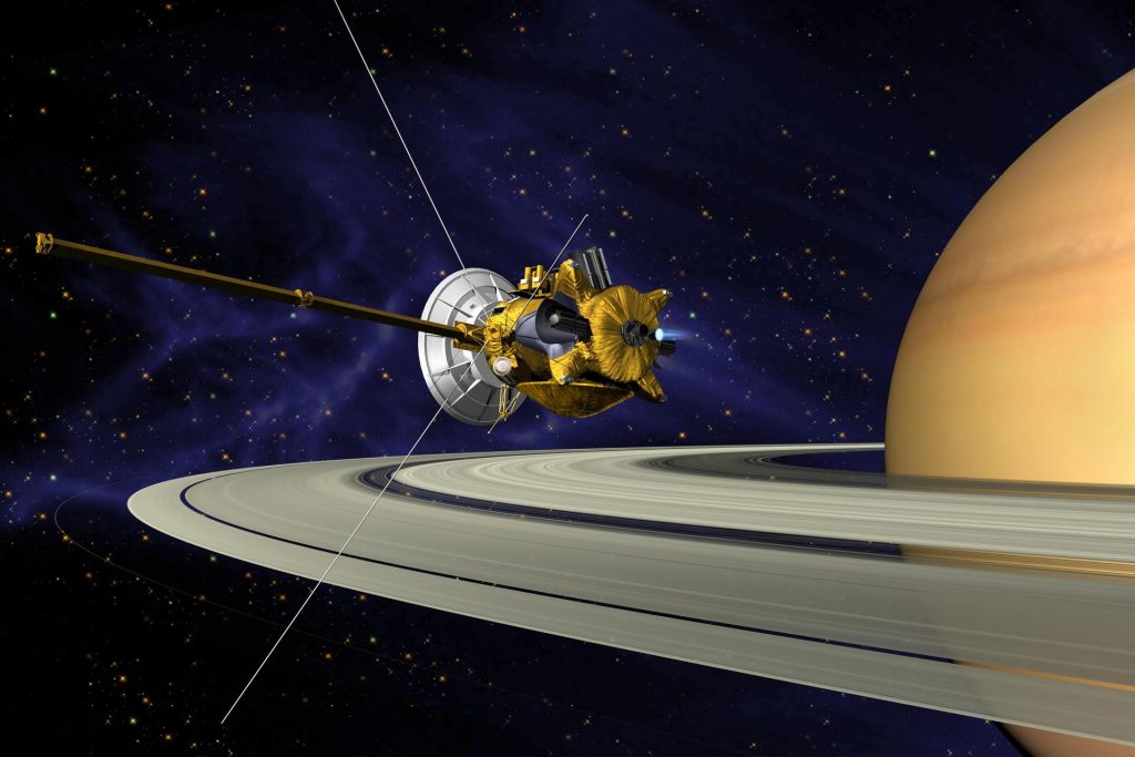 An artist's rendering of NASA's Cassini orbiter. Photo by NASA.