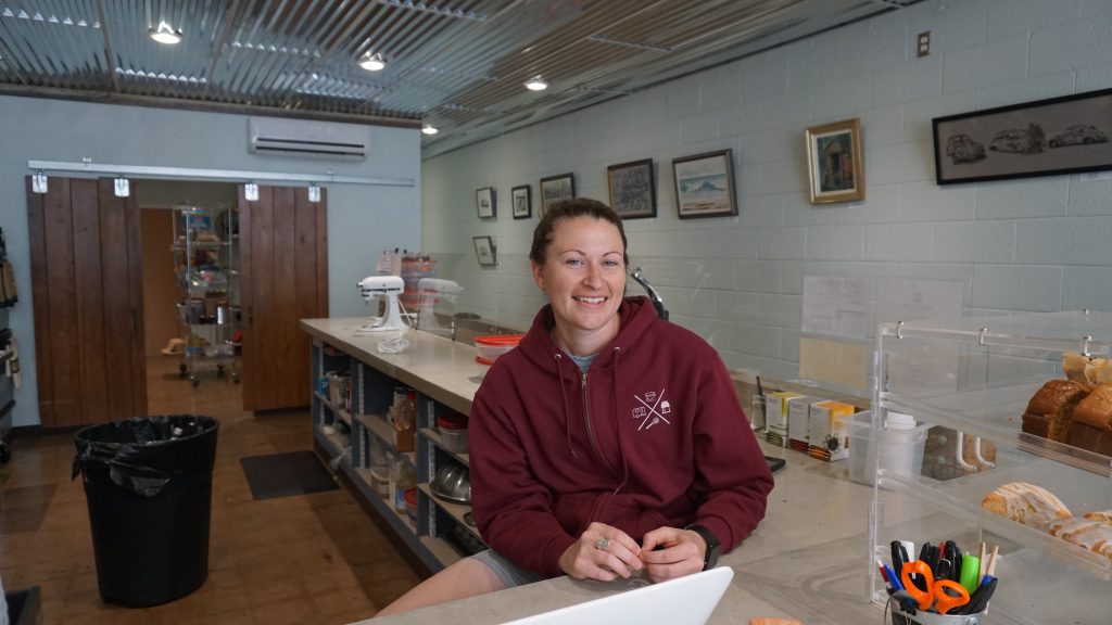 Beale in her coffee shop, The Mix House, one of the newest businesses in downtown. Photo by Alison Thoet